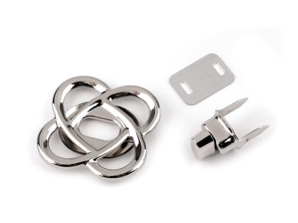 Sada zapínání na tašku 49x49 mm (Varianta 1 nikl, Balení 1 sada)