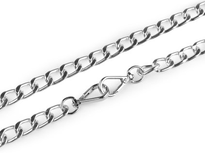 Řetízek na kabelky s karabinou délka 125 cm (Varianta 1 nikl, Balení 1 ks)