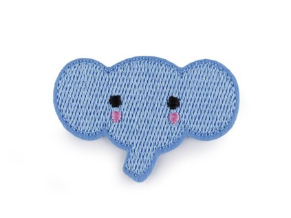 Nažehlovačka panda, slon, housenka (Varianta 1 modrá světlá slon, Balení 10 ks)