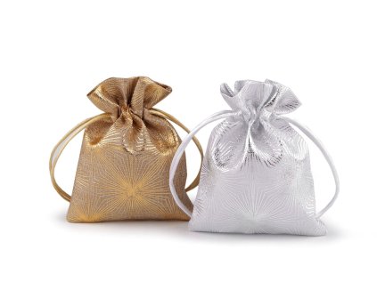 Dárkový pytlík metalický vzor 10x13 cm (Varianta 1 stříbrná, Balení 10 ks)