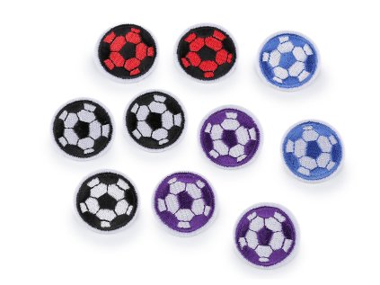 Nažehlovačka fotbalový míč (Varianta 3 fialová bílá, Balení 10 ks)