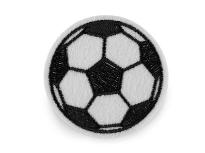 Nažehlovačka fotbalový míč (Varianta černá bílá, Balení 10 ks)