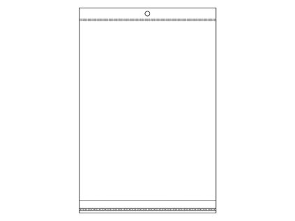 PP sáček s lepicí klopou a závěsem 17x25,5 - 26 cm (Varianta 17x25,5cm transparent, Balení 100 ks)