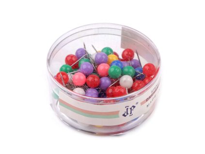 Špendlíky s plastovou hlavičkou délka 17 mm (Varianta mix, Balení 1 krab.)