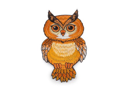 Nažehlovačka sova (Varianta 1 oranžová, Balení 1 ks)