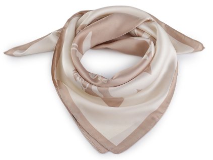 Saténový šátek 65x65 cm (Varianta 2 černá, Balení 1 ks)