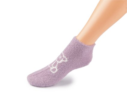 Dámské / dívčí ponožky teplé kotníkové (Varianta 1 pudrová, Balení 1 pár)