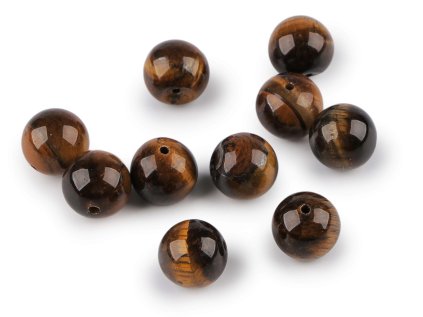 Tygří oko, minerální korálky Ø10 mm (Varianta tygří oko, Balení 10 ks)