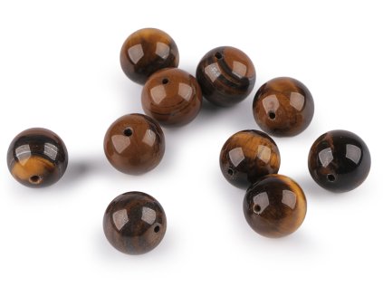 Tygří oko, minerální korálky Ø14 mm (Varianta tygří oko, Balení 2 ks)