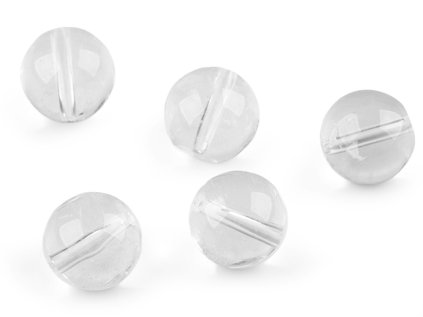 Křišťál, minerální korálky Ø12 mm (Varianta křišťál, Balení 5 ks)