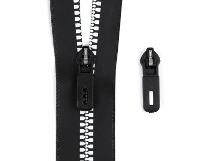 Jezdec na zip spirálový voděodolný No 5 semi-autolock (Varianta černá, Balení 5 ks)