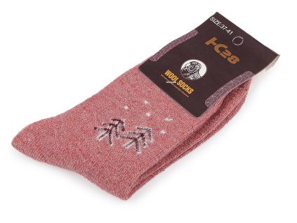 Ponožky vlněné teplé unisex (Varianta 1 růžová, Balení 1 pár)