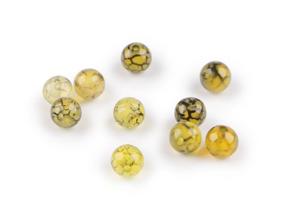 Achát syntetický, minerální korálky Ø6 mm (Varianta achát, Balení 10 ks)
