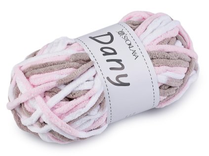 Pletací žinylková příze Dany 100 g (Varianta 1 růžová nejsv. béžová světlá, Balení 1 ks)