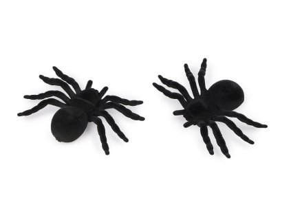 Sametový pavouk Halloween (Varianta černá, Balení 4 ks)