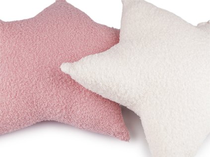 Dekorační polštář hvězda buklé Ø40 cm (Varianta 1 krémová nejsvět., Balení 1 ks)