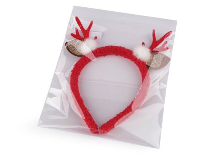 Čelenka do vlasů vánoční / párty (Varianta 1 červená, Balení 1 ks)