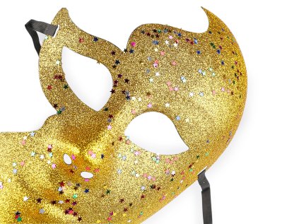 Benátská maska - škraboška (Varianta 1 stříbrná, Balení 1 ks)