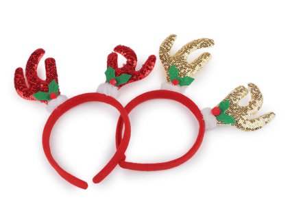 Čelenka do vlasů vánoční / párty (Varianta 1 červená, Balení 1 ks)
