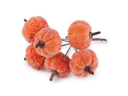 Umělé dýně v ledu, na drátku (Varianta oranžová, Balení 6 ks)