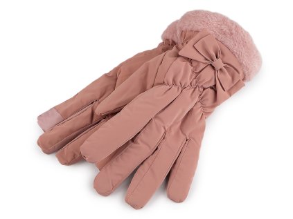 Dámské rukavice šusťákové, zateplené, dotykové (Varianta 4 starofialová, Balení 1 pár)