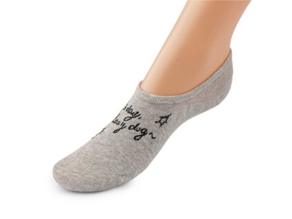 Dámské / dívčí bavlněné ponožky do tenisek (Varianta 1 bílá pejsek, Balení 1 pár)