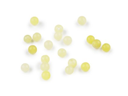 Jadeit syntetický, minerální korálky Ø4; 5 mm (Varianta 1 (Ø4 mm) jadeit citronový, Balení 20 ks)