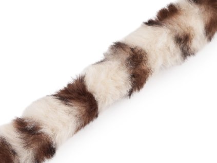 Všívací oděvní / dekorační kožešina kulatá, zvířecí vzor šíře 2,5 cm (Varianta 1 béžová světlá, Balení 1 m)