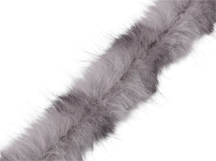 Všívací oděvní / dekorační kožešina kulatá zvířecí vzor šíře 4,5 cm (Varianta šedá, Balení 1 m)