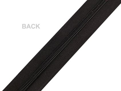 Zip spirálový voděodolný No 7 metráž, matný (Varianta černá, Balení 1 m)