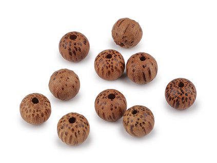 Kokosové korálky Ø14 mm (Varianta hnědá přírodní, Balení 10 ks)