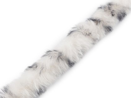 Všívací oděvní / dekorační kožešina kulatá zvířecí vzor šíře 4 cm (Varianta 1 Off White, Balení 1 m)