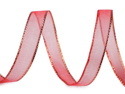 Monofilová stuha s lurexem šíře 10 mm (Varianta 100 bílá zlatá, Balení 20 m)