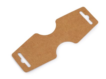 Samolepicí karta na zavěšení zboží 55x150 mm papírová (Varianta hnědá přírodní, Balení 100 ks)