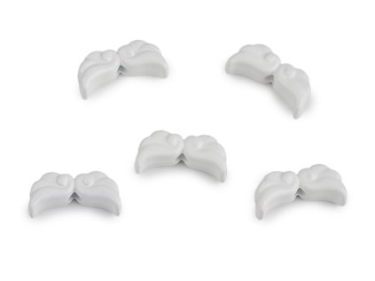 Ozdobný díl andělská křídla lakovaná 6x12 mm (Varianta 1 Off White, Balení 5 ks)