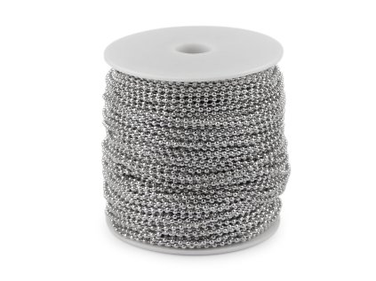 Kuličkový řetízek metráž Ø2,4 mm (Varianta platina, Balení 1 m)