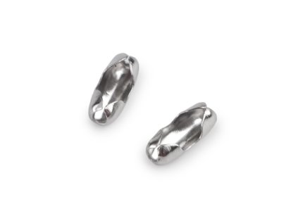 Spojka / koncovka na kuličkový řetízek z nerezové oceli 3x7 mm (Varianta platina, Balení 50 ks)