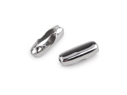 Spojka / koncovka na kuličkový řetízek 3x9 mm (Varianta platina, Balení 100 ks)