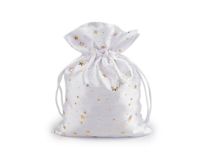 Vánoční dárkový pytlík hvězdy 13x18 cm (Varianta 4 černá, Balení 10 ks)