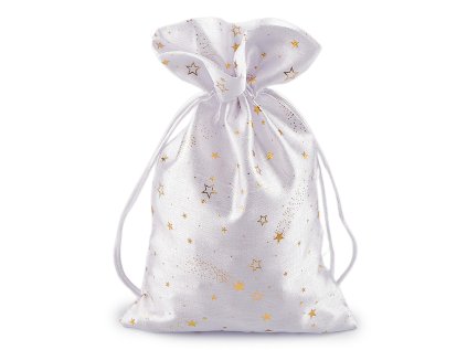 Vánoční dárkový pytlík hvězdy 20x30 cm (Varianta 1 bílá, Balení 1 ks)