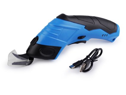 Krejčovské nůžky bezdrátové, na dobíjení (Varianta modrá, Balení 1 ks)