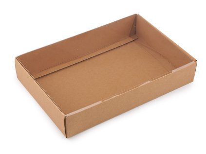 Papírová krabice s průhledným víkem (Varianta hnědá přírodní, Balení 10 ks)