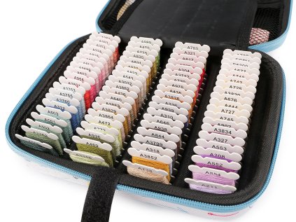 Sada vyšívání v kufříku / mouline a pomůcky AIRO (Varianta viz foto, Balení 1 sada)