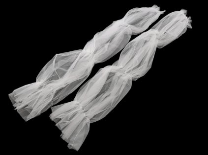 Elegantní tylové rukávy délka 70 cm (Varianta 2 růžová sv., Balení 1 pár)