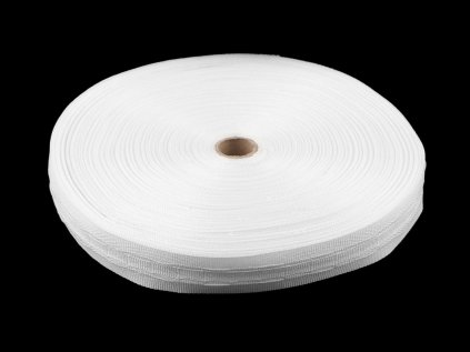 Záclonovka šíře 25 mm univerzální řasení (Varianta bílá, Balení 50 m)