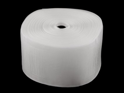 Záclonovka šíře 10 cm s poutky k navlečení na tyč (Varianta transparent, Balení 50 m)