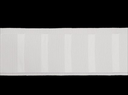 Řasící stuha na závěsy šíře 75 mm s poutky na kovové háčky (Varianta bílá, Balení 1 m)