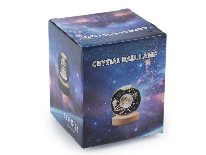 LED svítící skleněná koule Ø10 cm (Varianta 1 transparent svatí, Balení 1 ks)