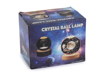 LED svítící skleněná koule Ø8 cm (Varianta 3 transparent baletka, Balení 1 ks)