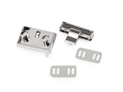 Sada zapínání na tašku 34x36 mm (Varianta 1 nikl, Balení 1 sada)